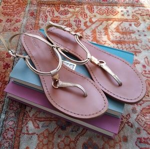Coach Gold Thong Sandals